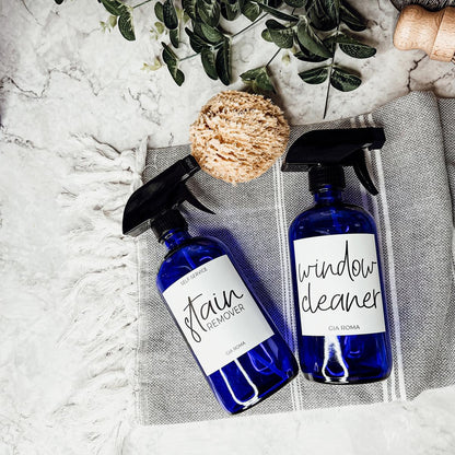 16oz Glass Cleaning Bottles with Customized Labels