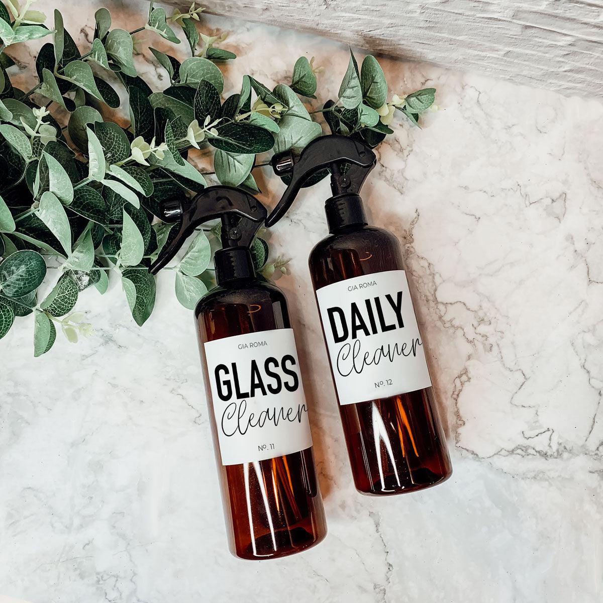 16oz Plastic Cleaning Bottles with Customized Labels