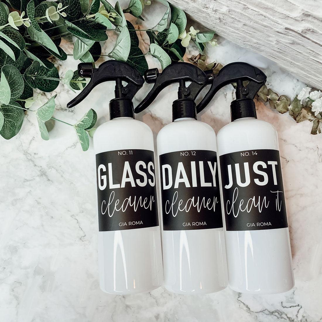 16oz Plastic Cleaning Bottles with Customized Labels