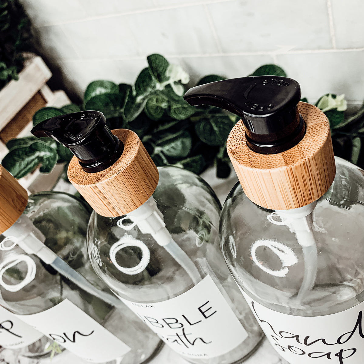 16oz Glass Bottles - Clear/White Label