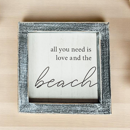 Love &amp; Beach Sign