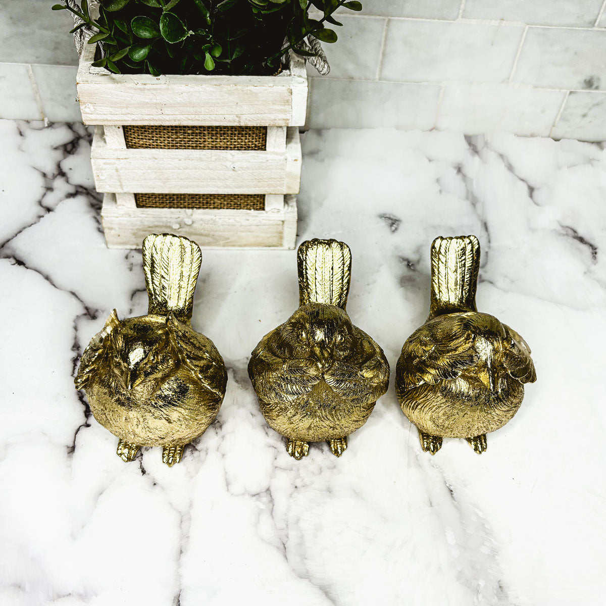 3 Wise Birds Figurines