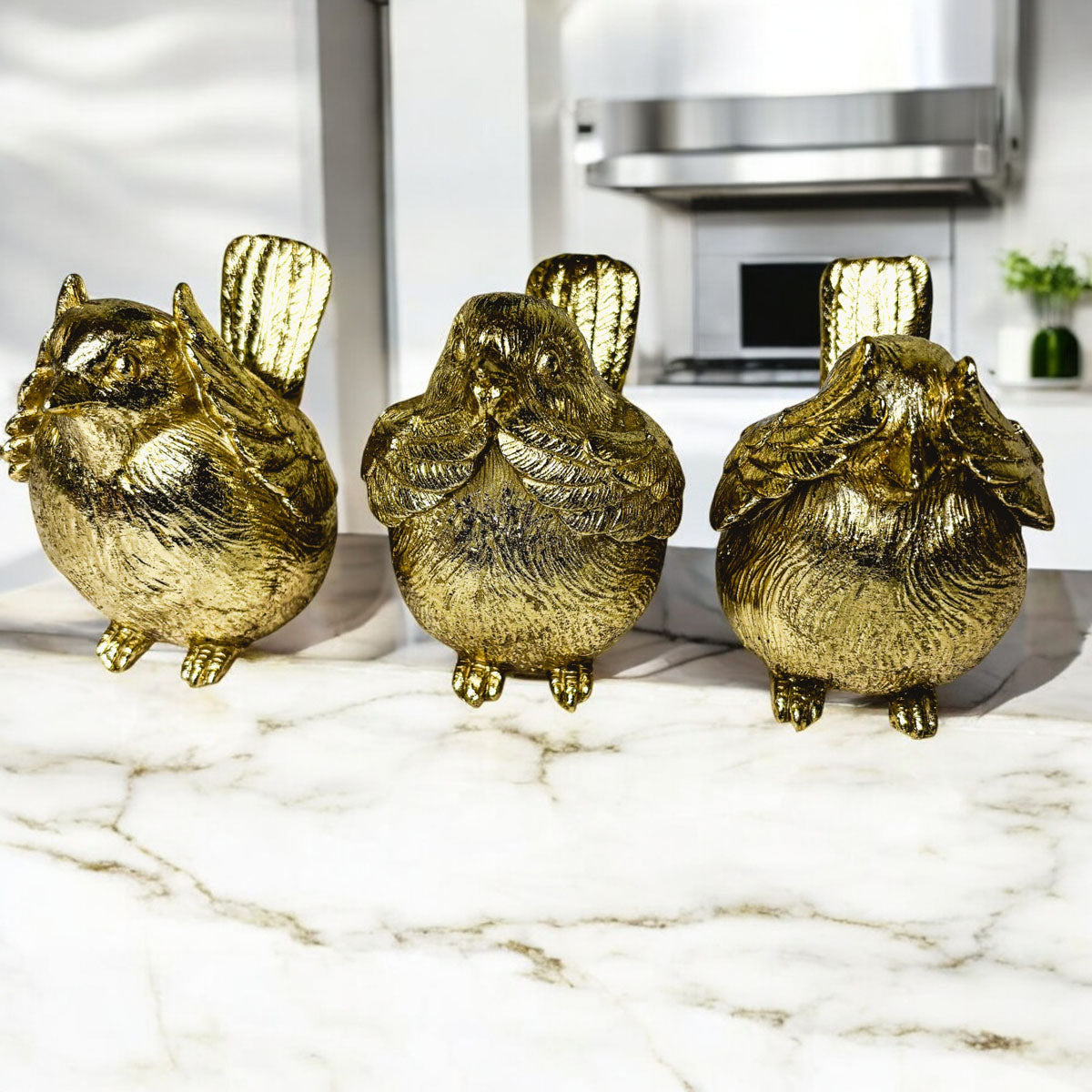 3 Wise Birds Figurines