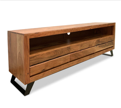Timbergirl Solid Acacia Wood Live Edge TV Console