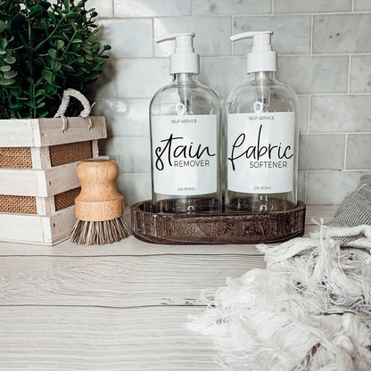 16oz Glass Bottles - Clear/White Label
