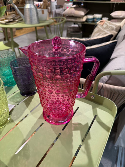 Acrylic Hobnail Tall Footed  Drinking Glass - 6 Colors