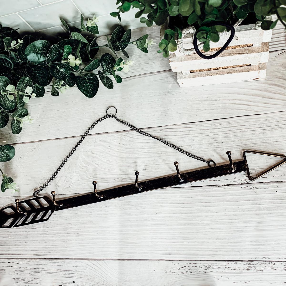 Hanging This Way Decorative Metal Arrow Wall Hooks
