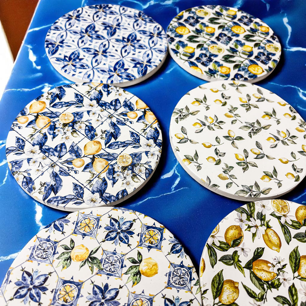 Coasters - Mediterranean Lemon, PRE-ORDER