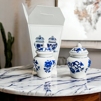 Blue and White Mini Ginger Jar Shakers