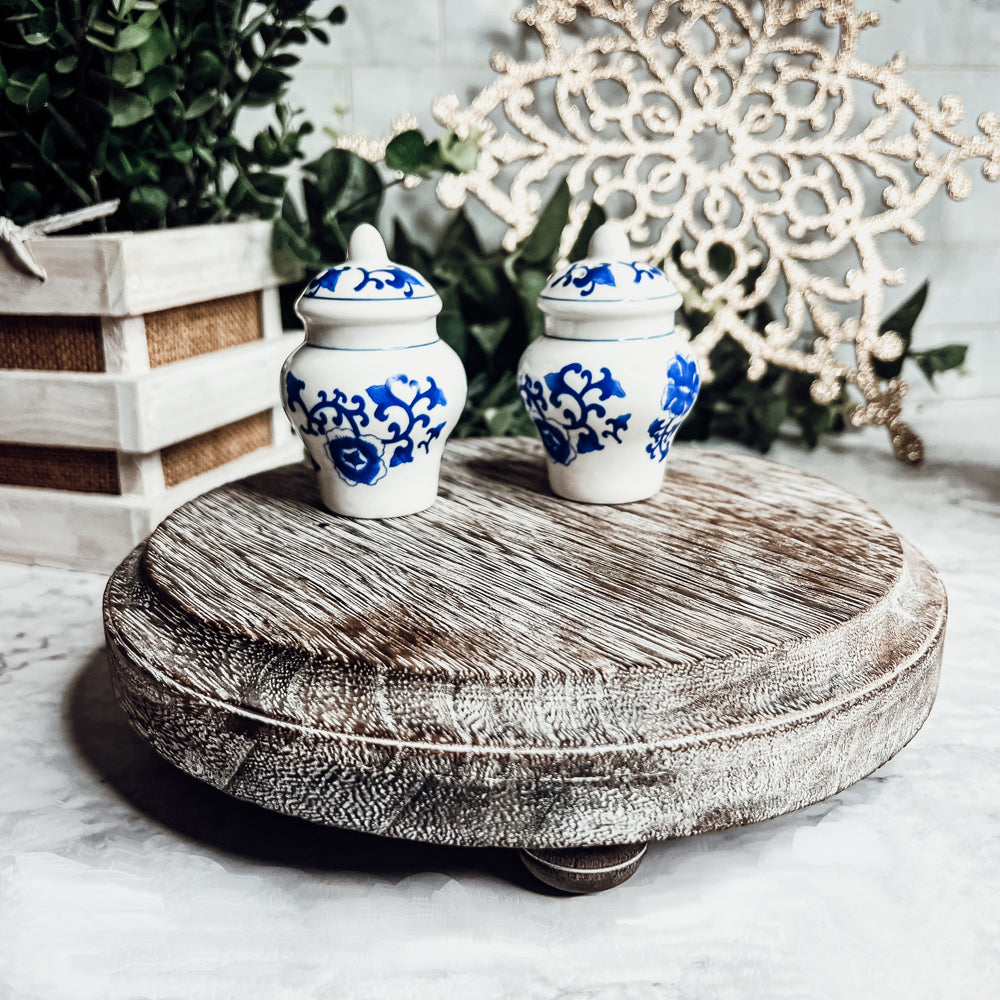 Blue and White Mini Ginger Jar Shakers