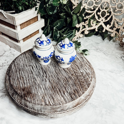 Blue and White Mini Ginger Jar Shakers