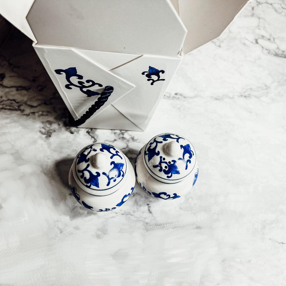 Blue and White Mini Ginger Jar Shakers