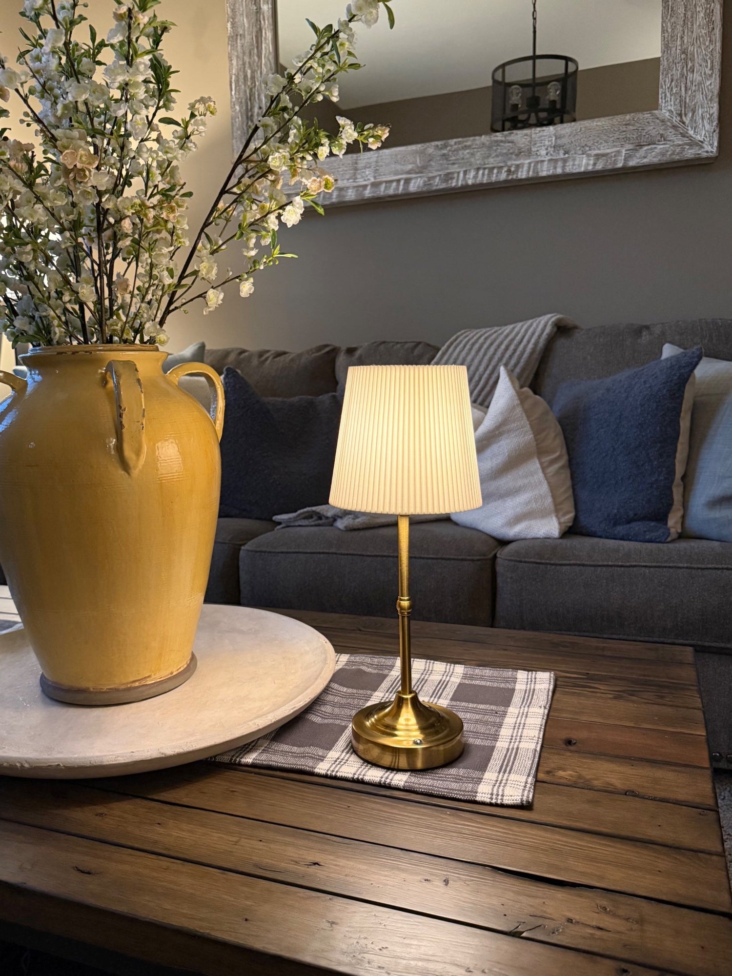 Rechargeable Touch-Control Gold LED Desktop Lamp