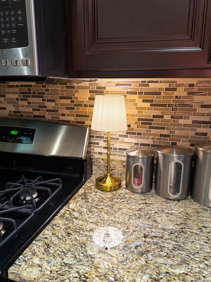 Rechargeable Touch-Control Gold LED Desktop Lamp