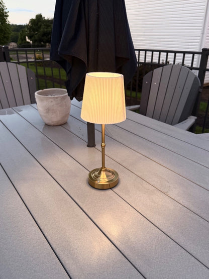 Rechargeable Touch-Control Gold LED Desktop Lamp