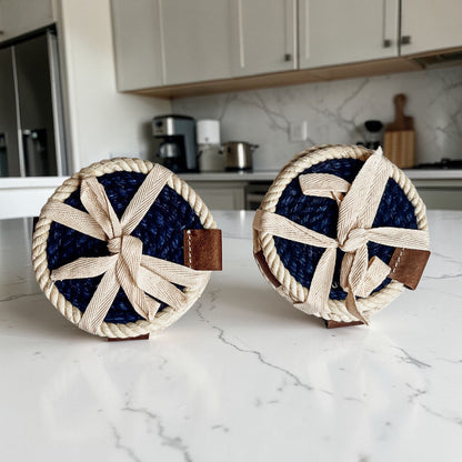 Nautical Rope Braided Coasters - Set of 4