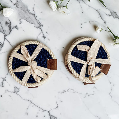 Nautical Rope Braided Coasters - Set of 4