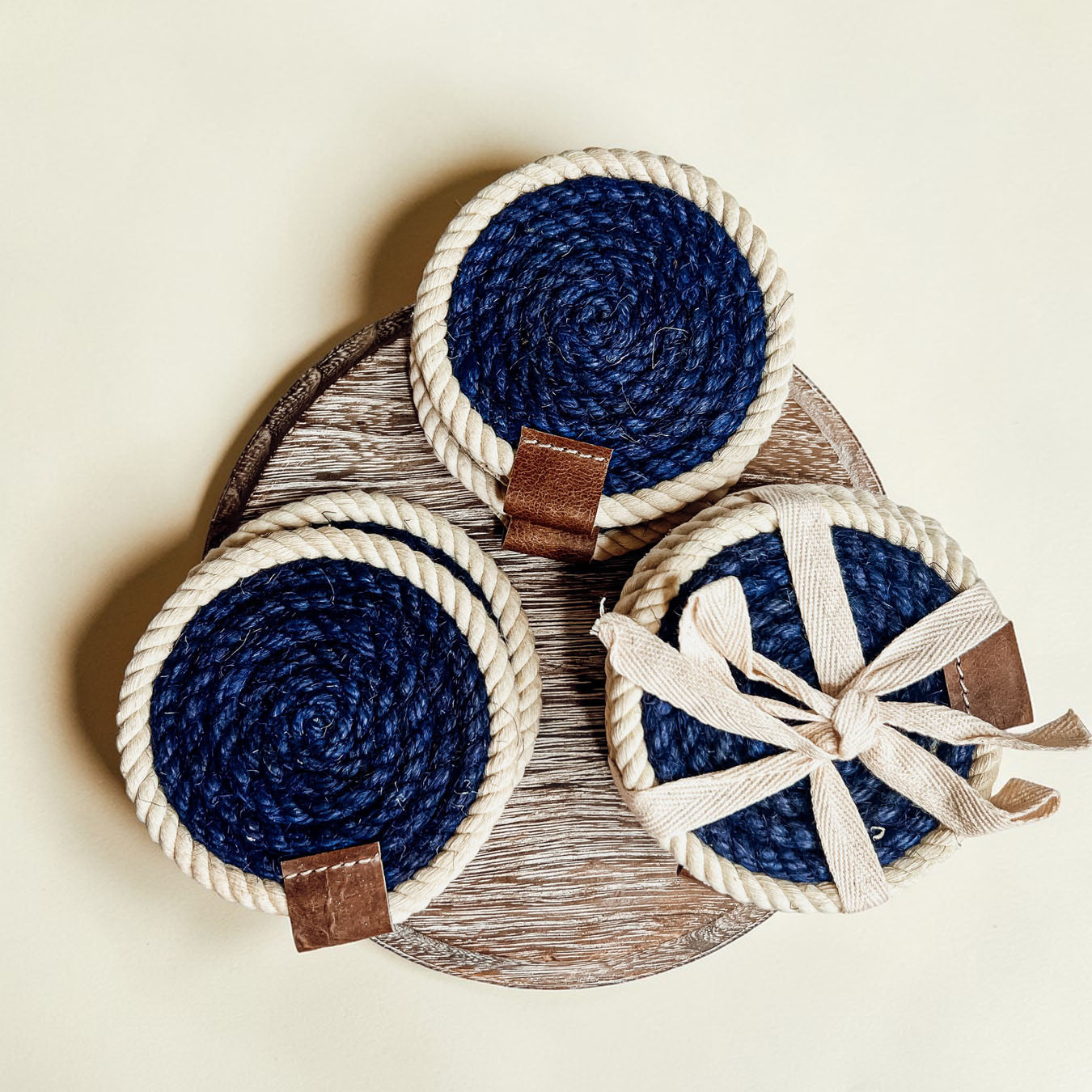 Nautical Rope Braided Coasters - Set of 4