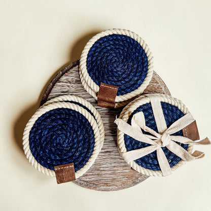 Nautical Rope Braided Coasters - Set of 4
