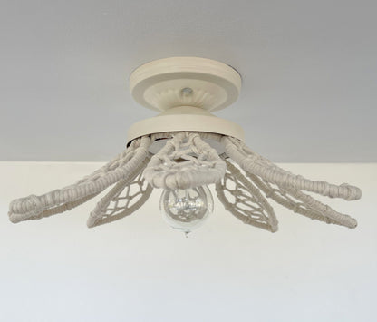 Boho Flower Light Fixture - Ivory