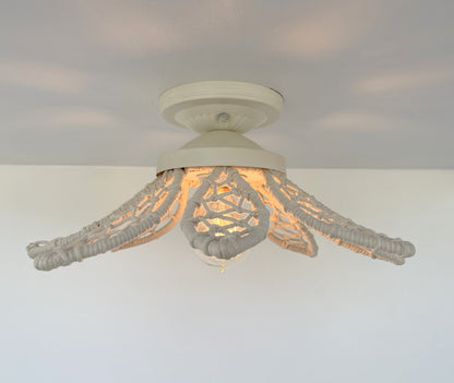 Boho Flower Light Fixture - Ivory