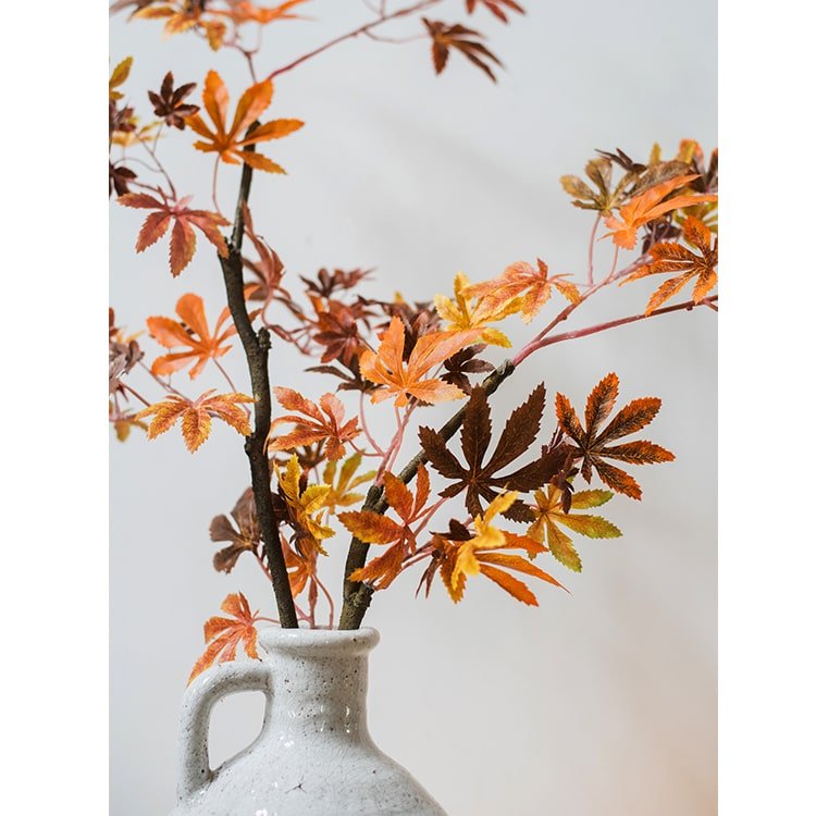 Artificial Fall Color Maple Leaf Stem