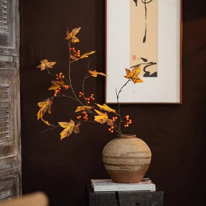 Autumn Maple Berry Branch 49.2" Tall