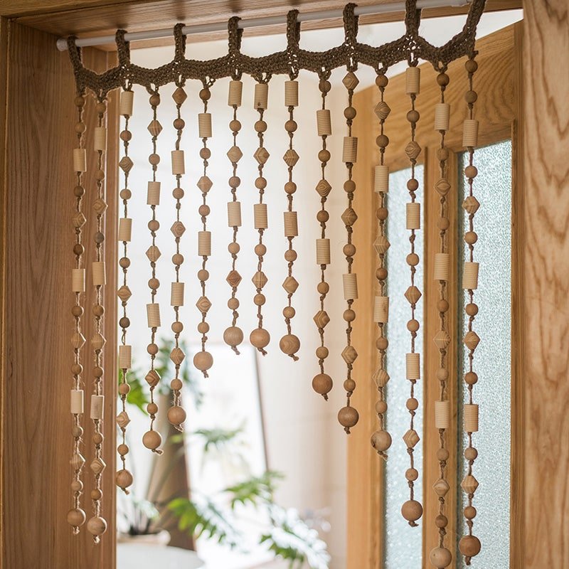 Wood Beaded Door/Window Curtain