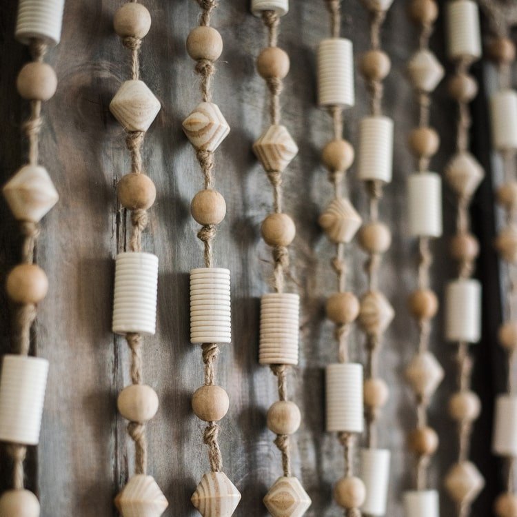 Wood Beaded Door/Window Curtain