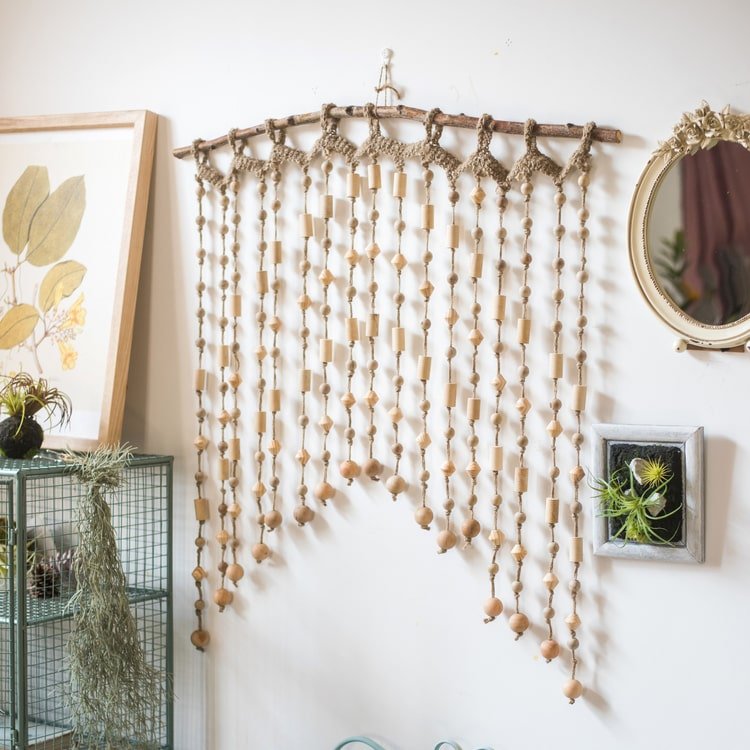 Wood Beaded Door/Window Curtain
