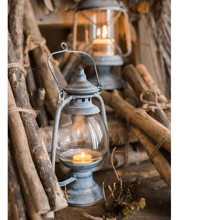 Restoration Antique Lantern Candle Holders