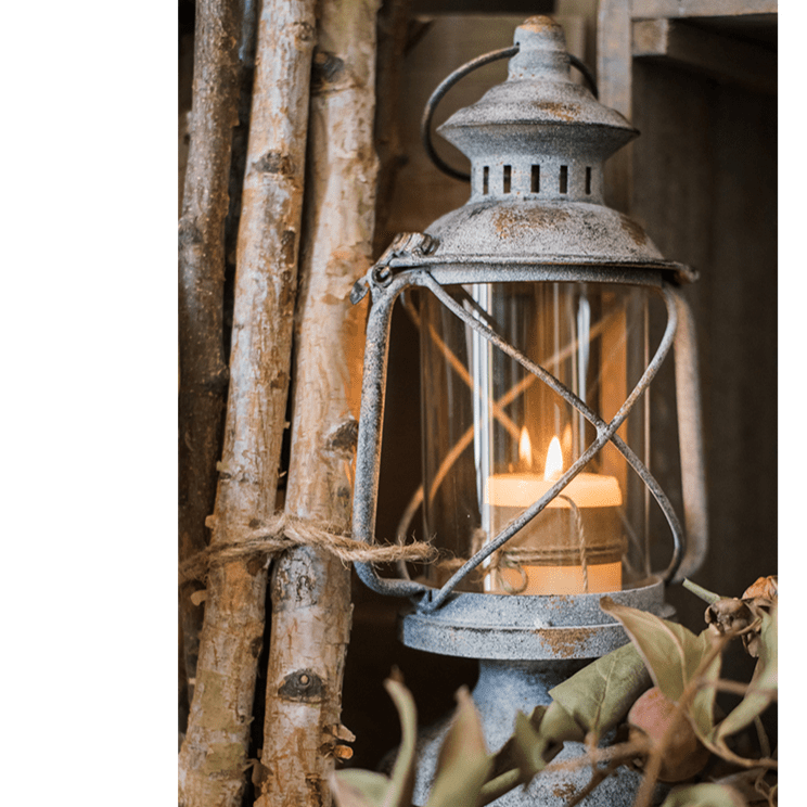 Restoration Antique Lantern Candle Holders