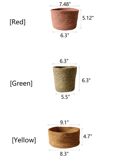 Cotton Rope Woven Basket Desktop Organizers
