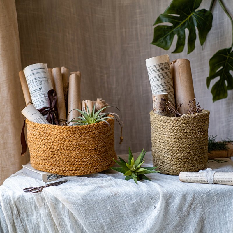 Cotton Rope Woven Basket Desktop Organizers