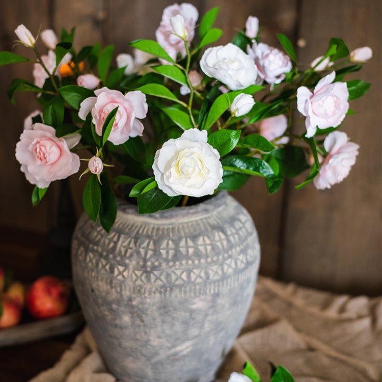 Faux Silk Gardenia Flower Stem - 22"