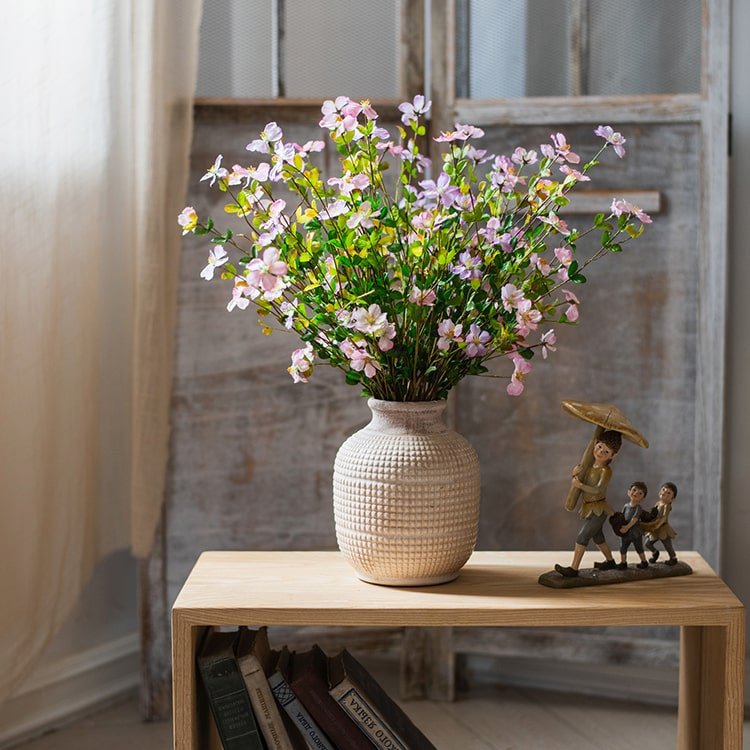 Silk Faux Gaura Stem in Pink or Purple - 20"