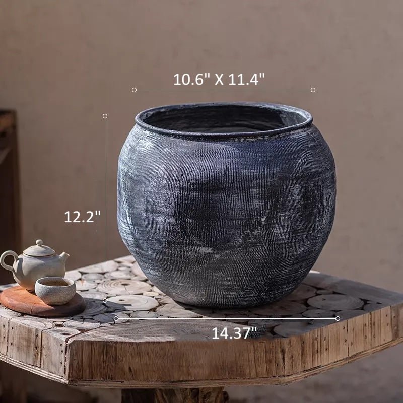 Sierra Round Clay Pot Planters
