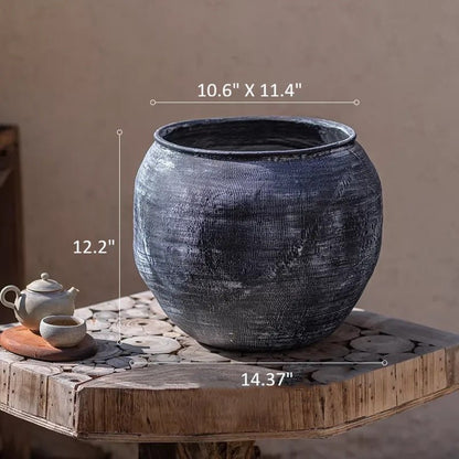 Sierra Round Clay Pot Planters