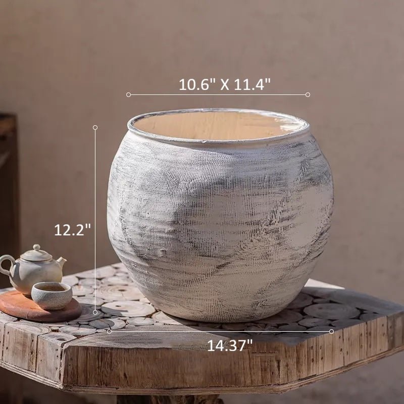 Sierra Round Clay Pot Planters
