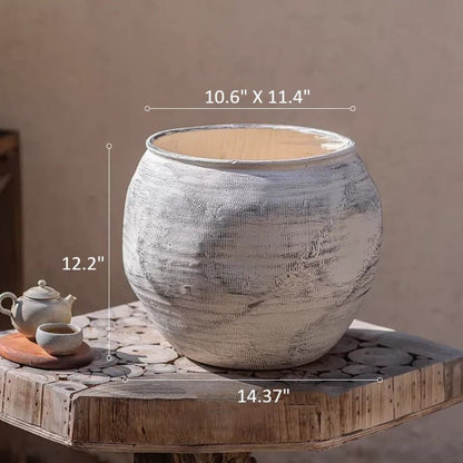 Sierra Round Clay Pot Planters