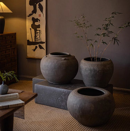 Traditional Round Belly Zen Style Ceramic Vase
