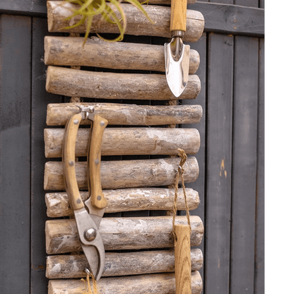 Rustic Wooden Ladder Garden Tool Organizer