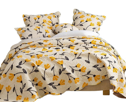 Bed in a Bag Bundle Set - Yellow Fleur