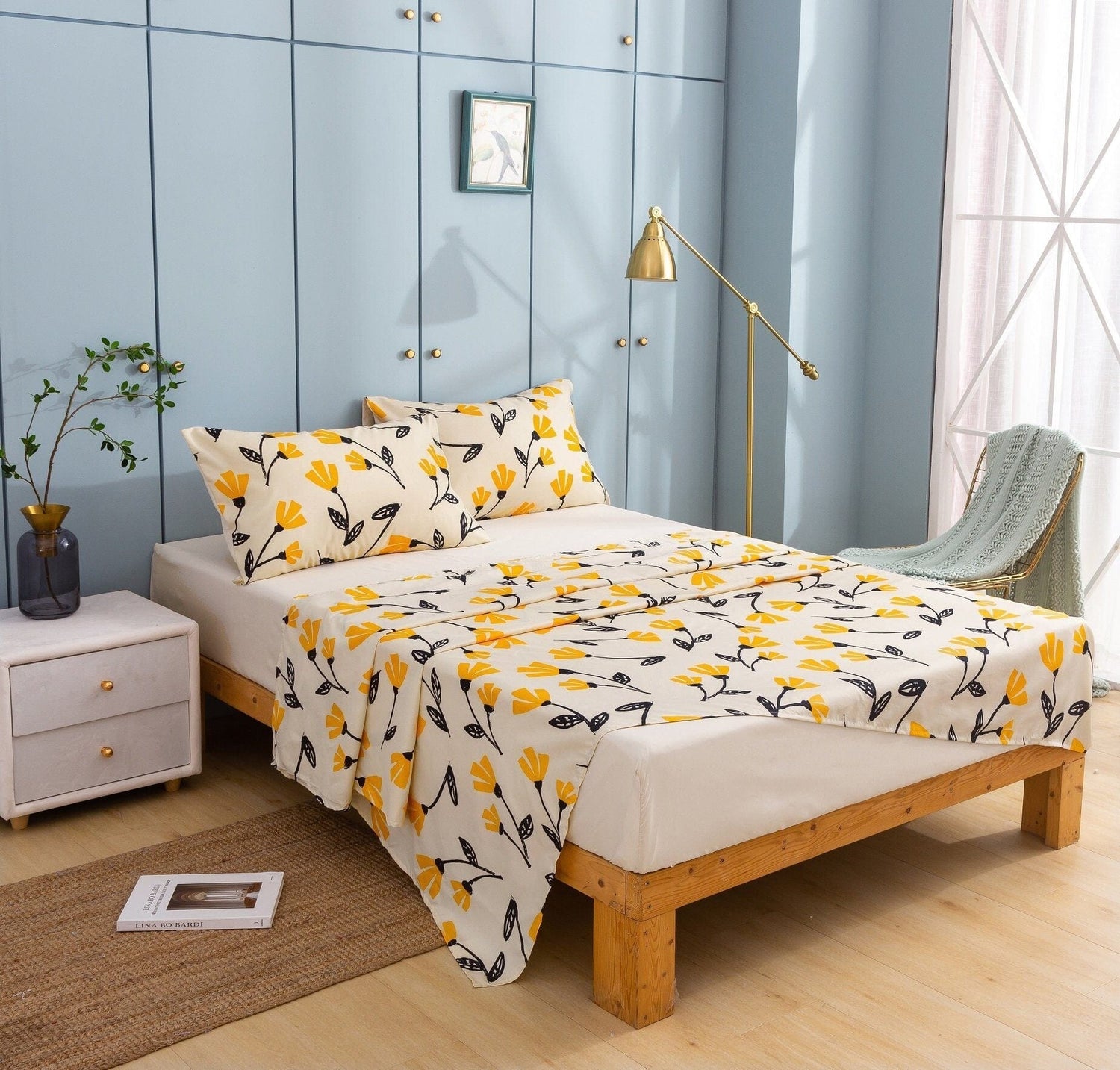 Yellow Fleur Sheet Set