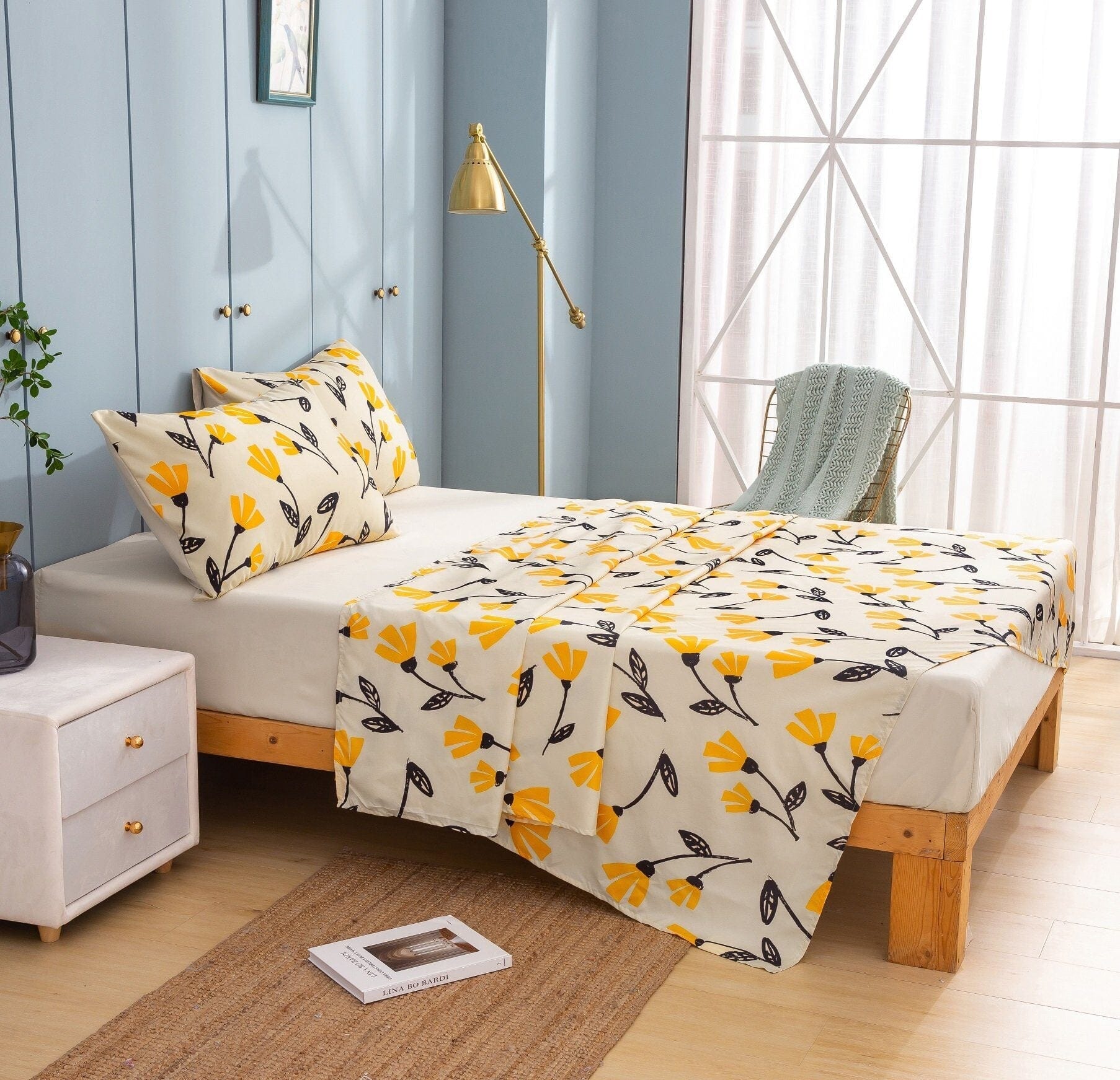 Yellow Fleur Sheet Set