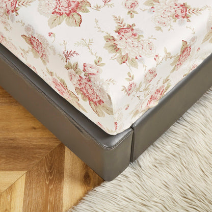 Hint of Mint Dainty Cottage Floral Cotton Fitted Sheet w/ Pillow Case