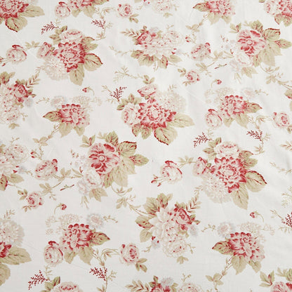 Hint of Mint Dainty Cottage Floral Cotton Fitted Sheet w/ Pillow Case