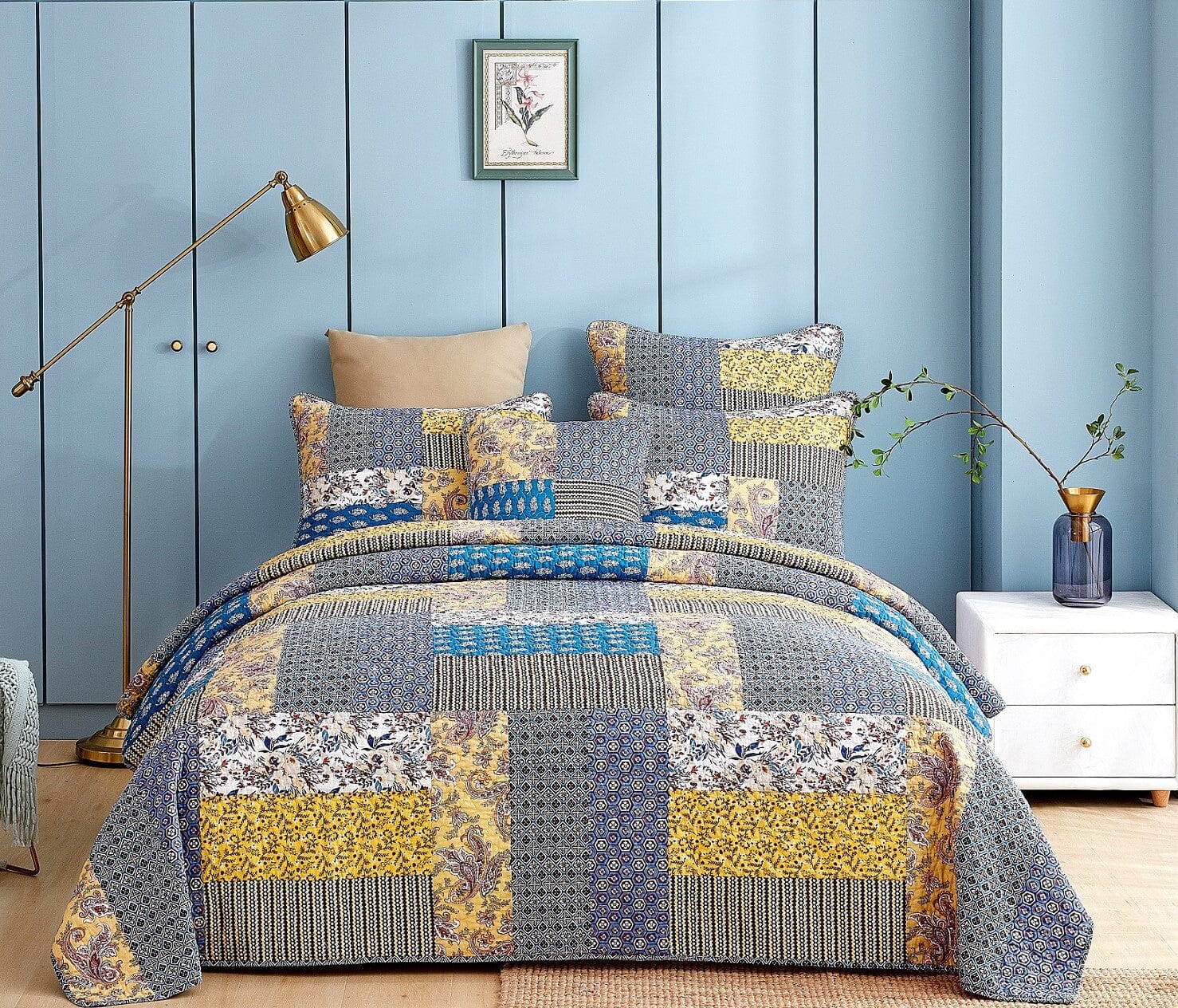 Honey Cove Garden Quilted Bedding Set