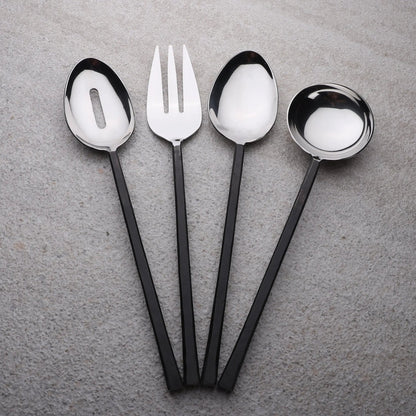 JASON Black 4 Piece Hostess Serving Set