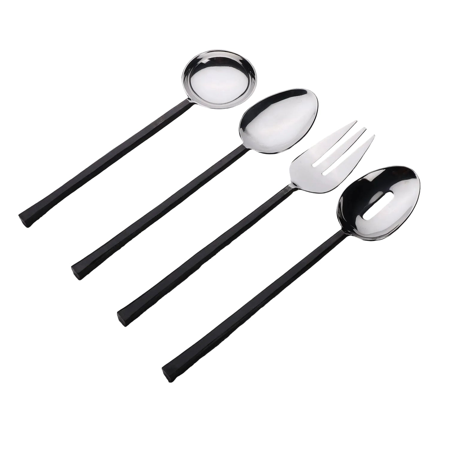 JASON Black 4 Piece Hostess Serving Set